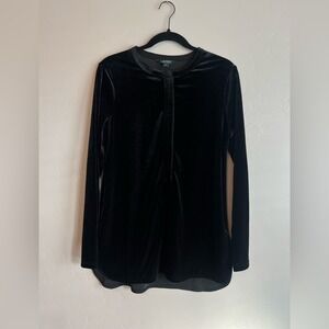 Ralph Lauren Elegant‎ Womens Velvet Velour Tunic Henley Blouse Size M